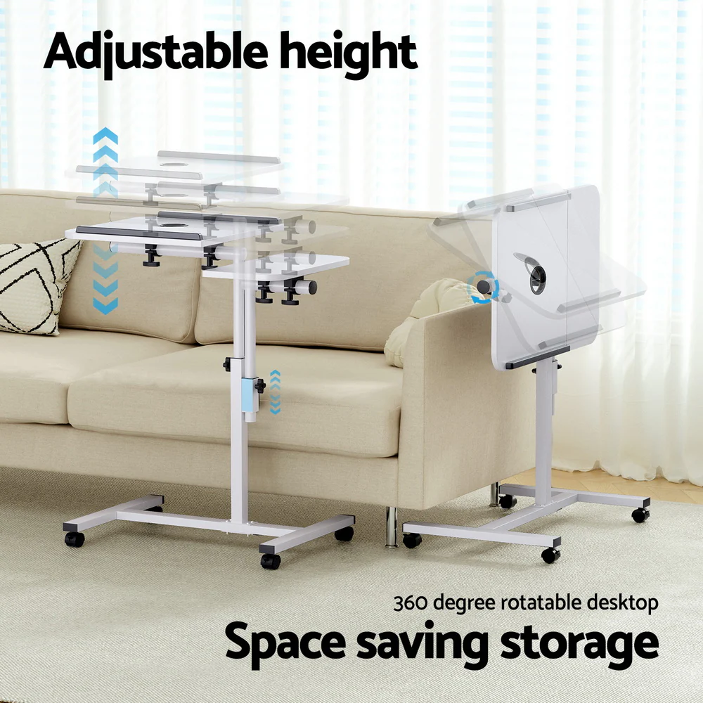 Artiss Laptop Desk Table Fan Cooling White 60CM - Image 6