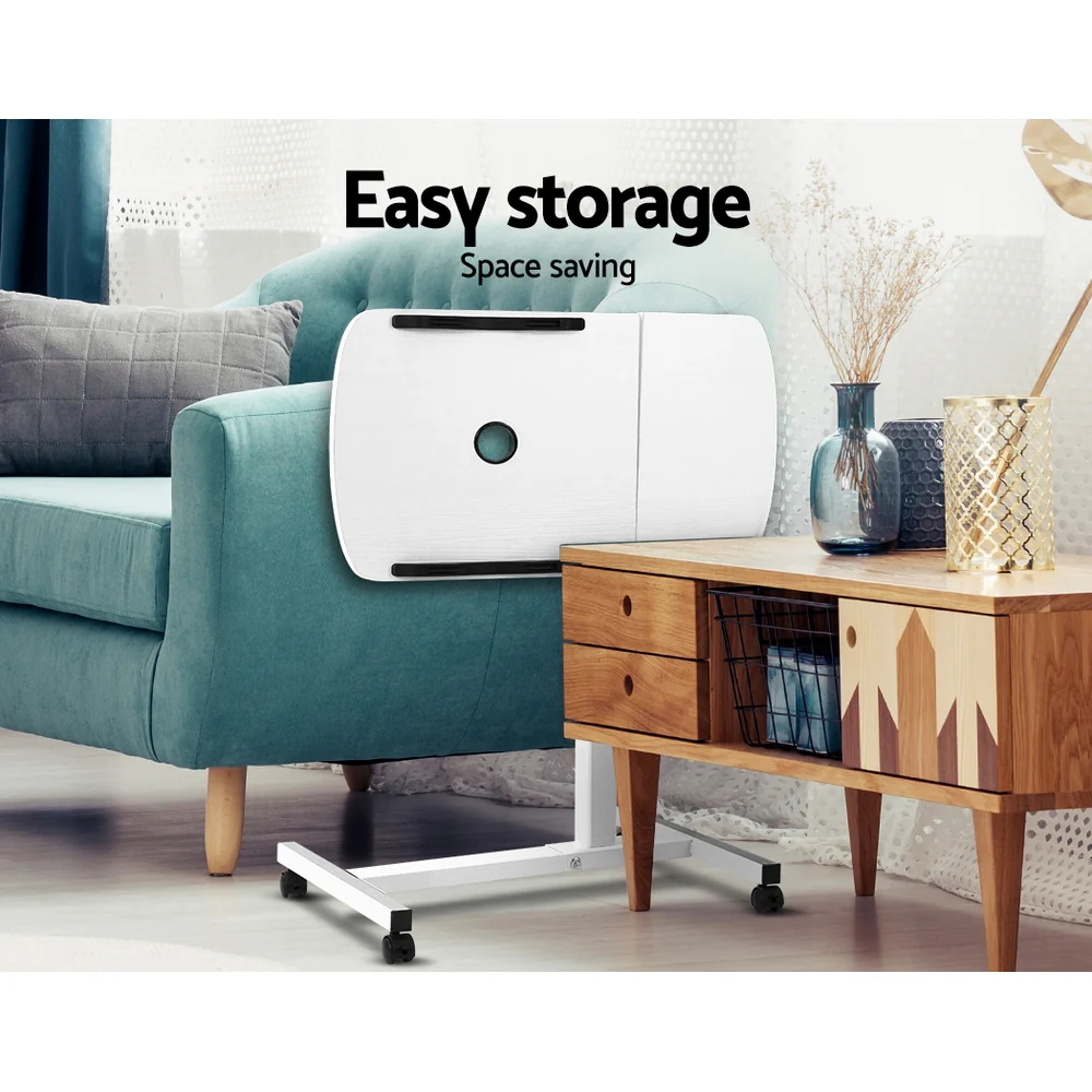 Artiss Laptop Desk Table Fan Cooling White 60CM - Image 8