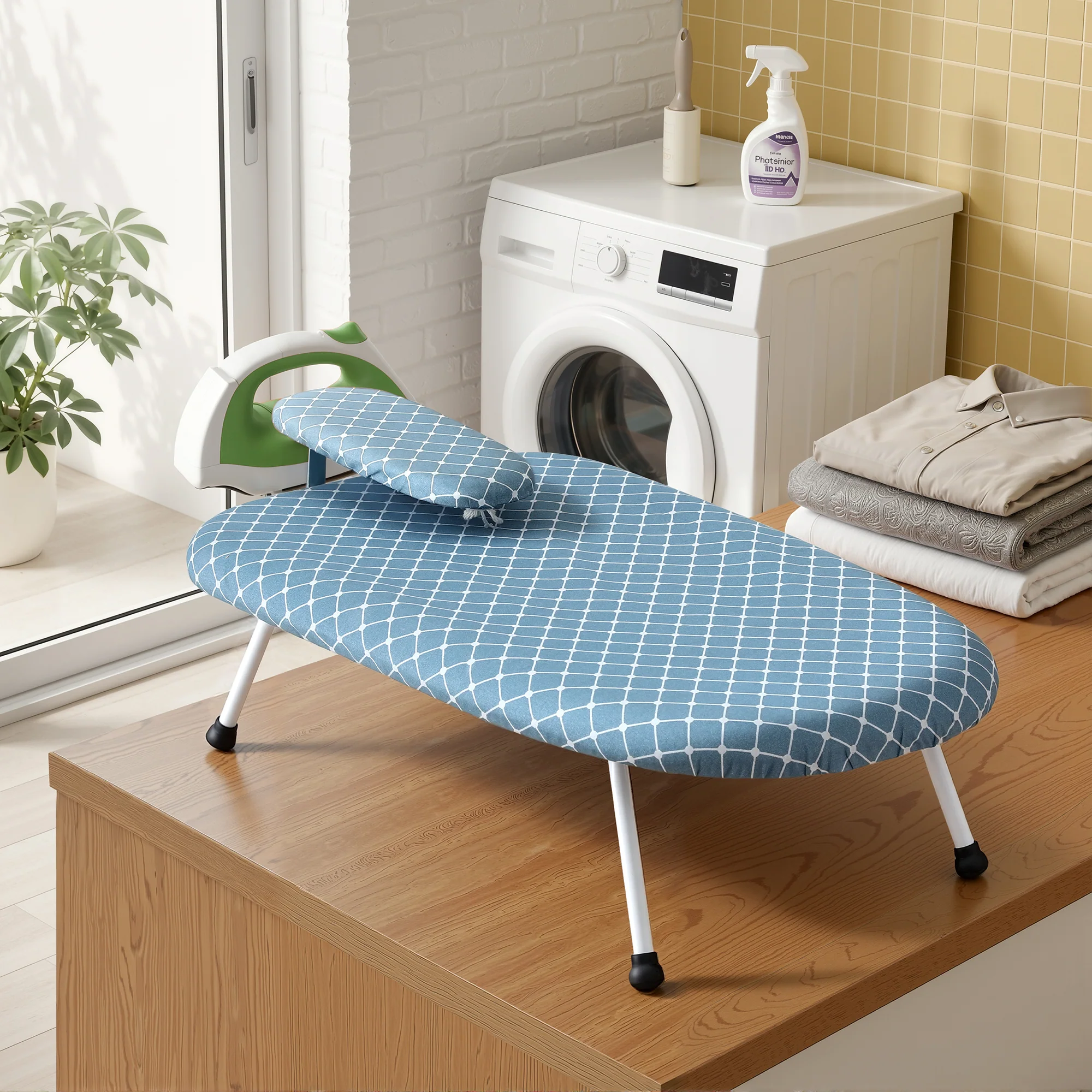 Artiss Tabletop Ironing Board with Small Ironing Boards with Folding Legs Blue