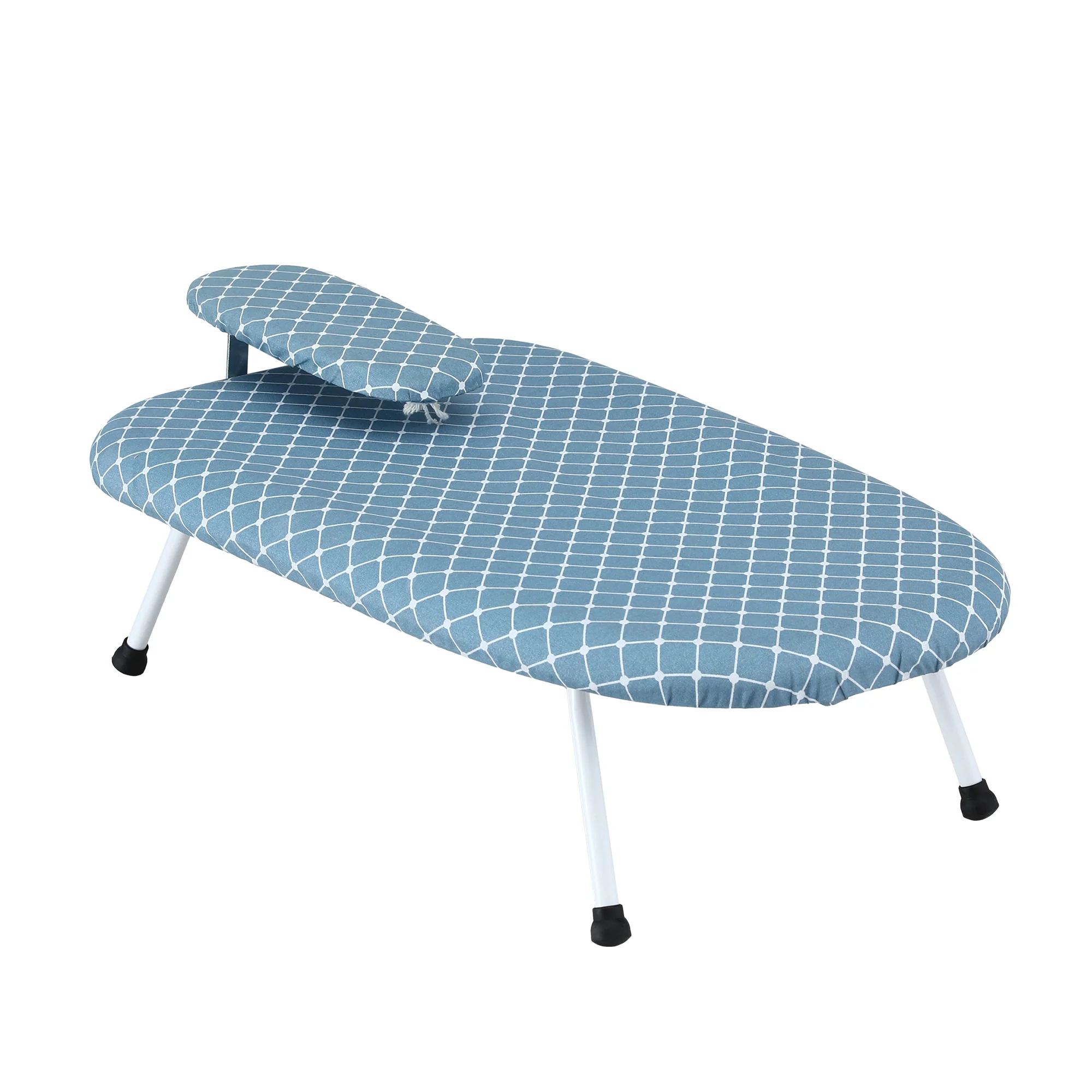 Artiss Tabletop Ironing Board with Small Ironing Boards with Folding Legs Blue - Image 2