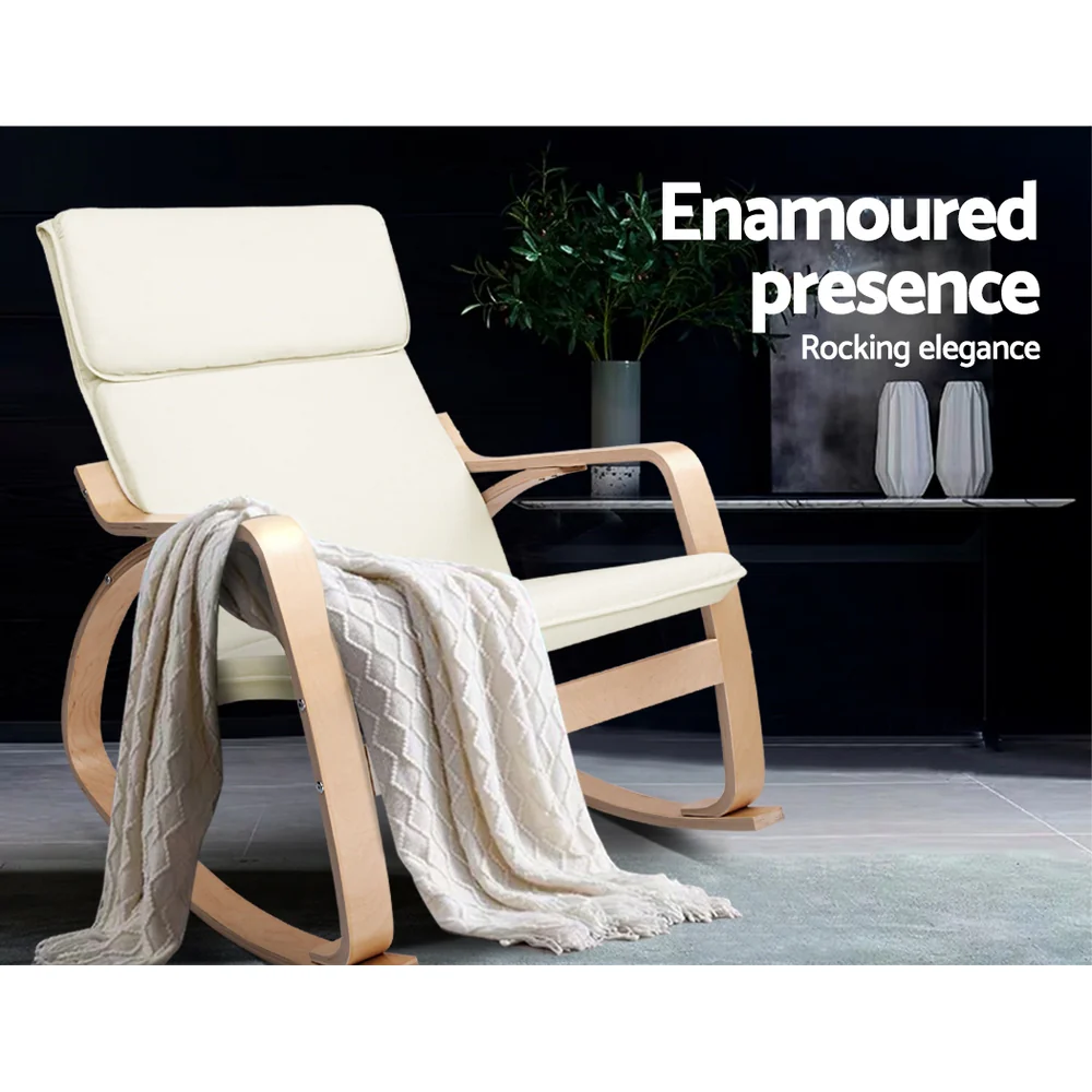 Artiss Rocking Armchair Bentwood Frame Aero - Image 3